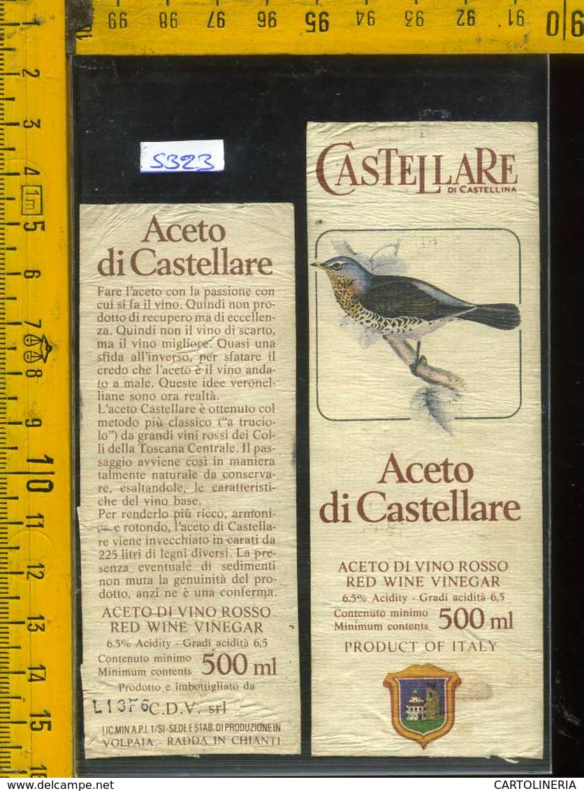 Etichetta Alimentare Aceto Di Castellare - Radda In Chianti - Altri & Non Classificati