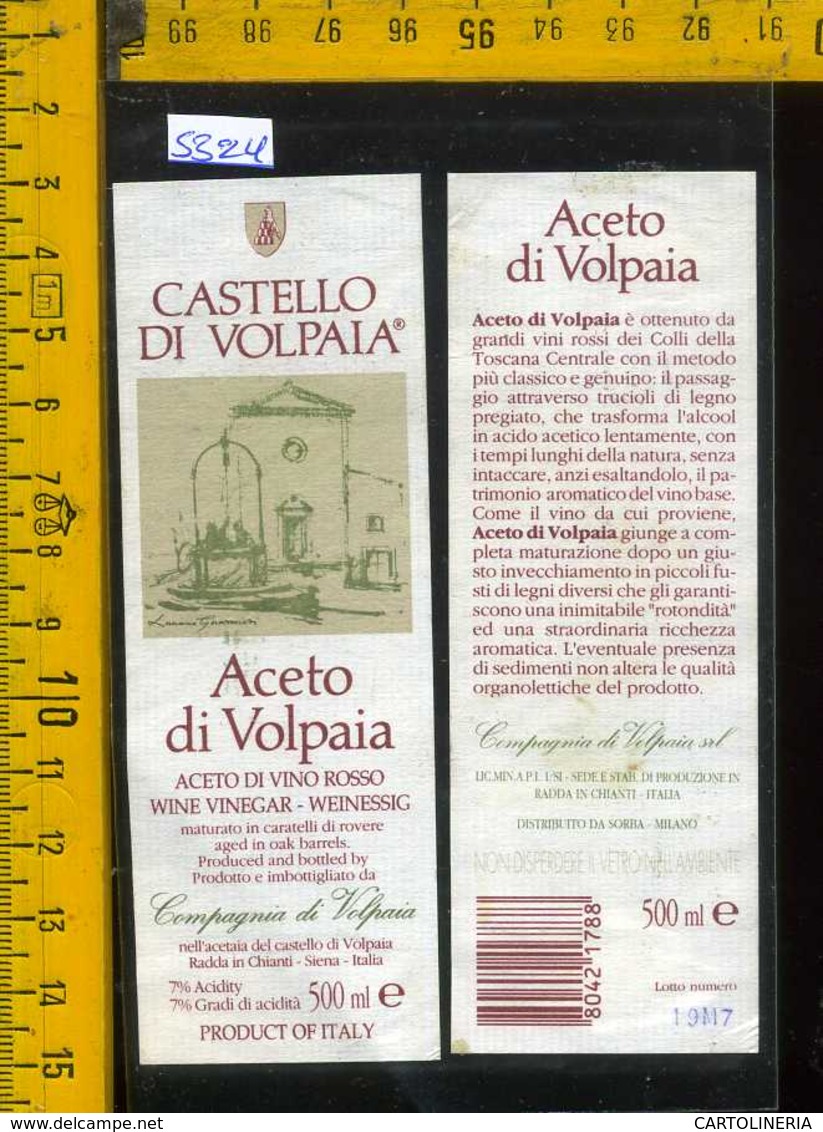 Etichetta Alimentare Aceto Di Volpaia - Radda In Chianti - Altri & Non Classificati