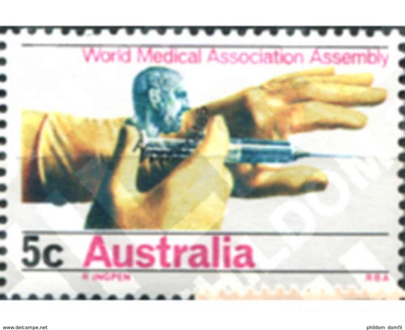 Ref. 161047 * MNH * - AUSTRALIA. 1968. ASAMBLEA GENERAL DE LA ASOCIACION MUNDIAL DE LA MEDICINA - Ongebruikt