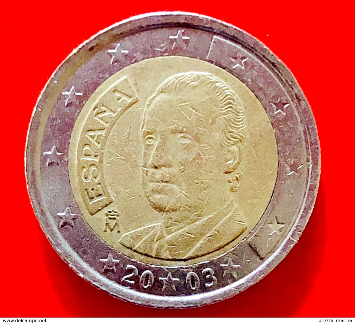 SPAGNA - 2003 - Moneta - Re Juan Carlos - Ritratto - Euro - 2.00 - Slovenia