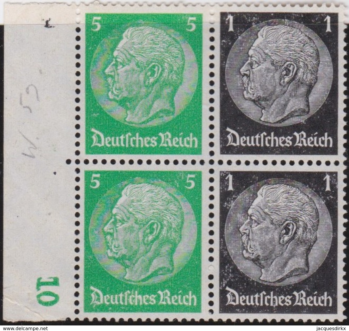 Deutsches  Reich   .    Michel   .     W 59 2x    .    **   .    Postfrisch  .   /  .   MNH - Zusammendrucke