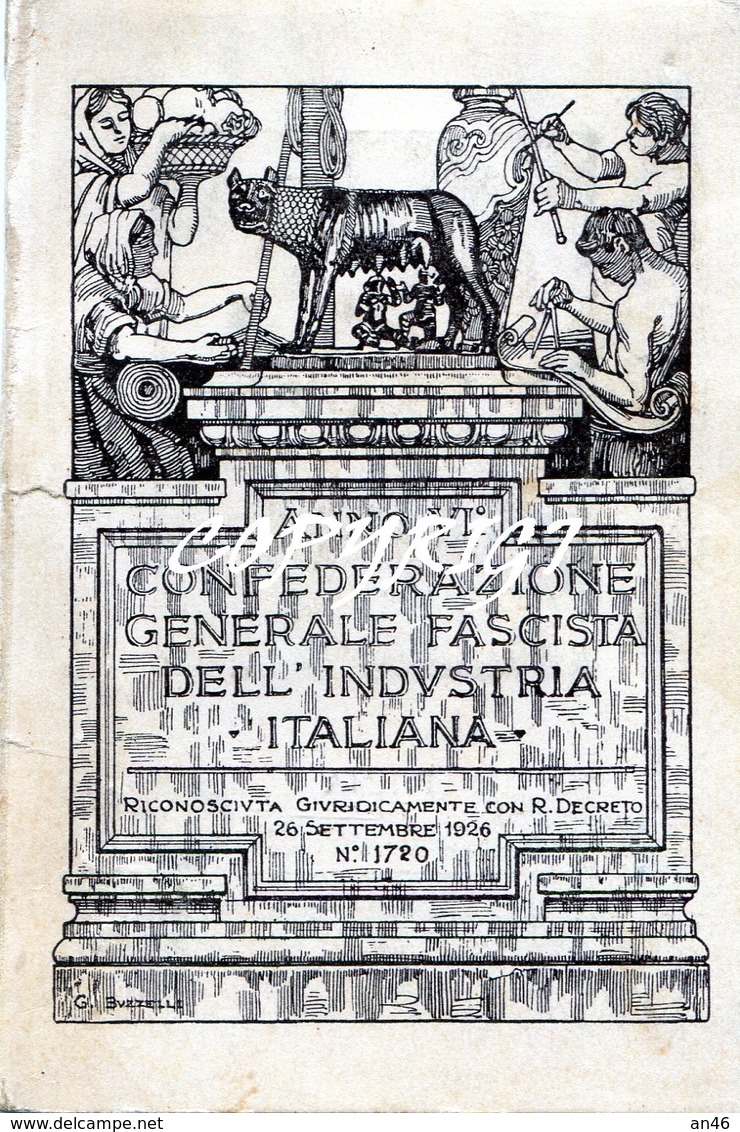 TESSERA_TESSERE_DOCUMENTO/I-"ANNO VI-CONFEDERAZIONE GENERALE FASCISTA DELL'INDUSTRIA ITALIANA 1928"PROVINCIA SAVONA- - Collections