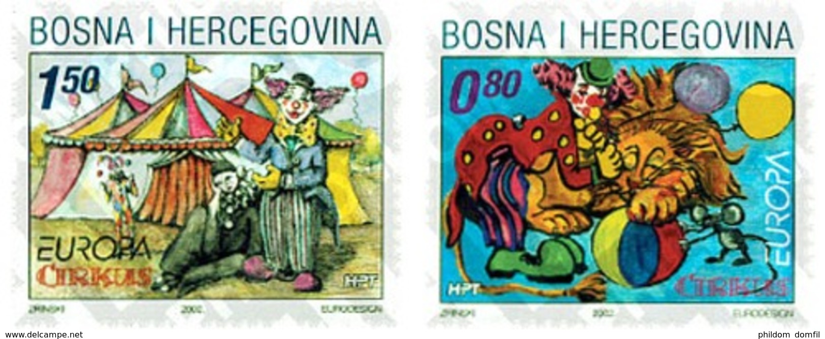 Ref. 98930 * MNH * - BOSNIA-HERZEGOVINA. Croatian Adm.. 2002. EUROPA CEPT. CIRCUS . EUROPA CEPT 2002 - EL CIRCO - Otros & Sin Clasificación