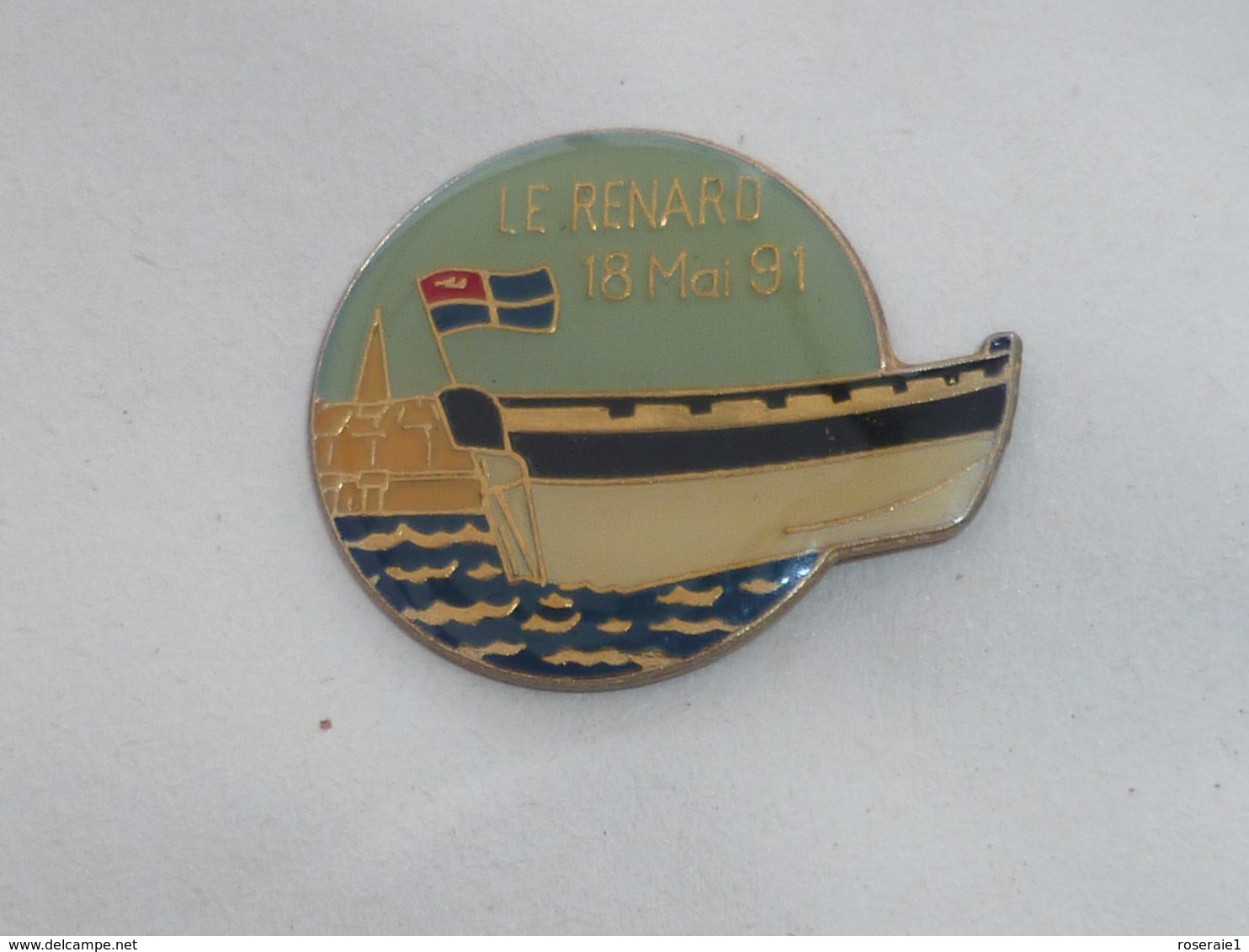 Pin's BATEAU LE RENARD, 18-05-1991 - Bateaux