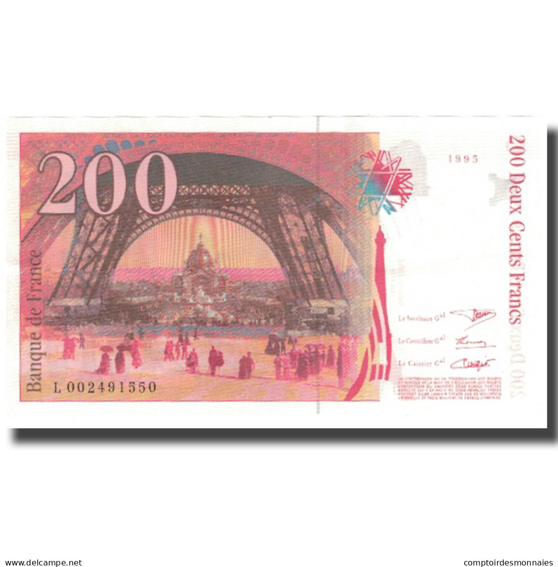 France, 200 Francs, Eiffel, 1995, SUP, Fayette:f 75.1, KM:159a - 200 F 1995-1999 ''Eiffel''