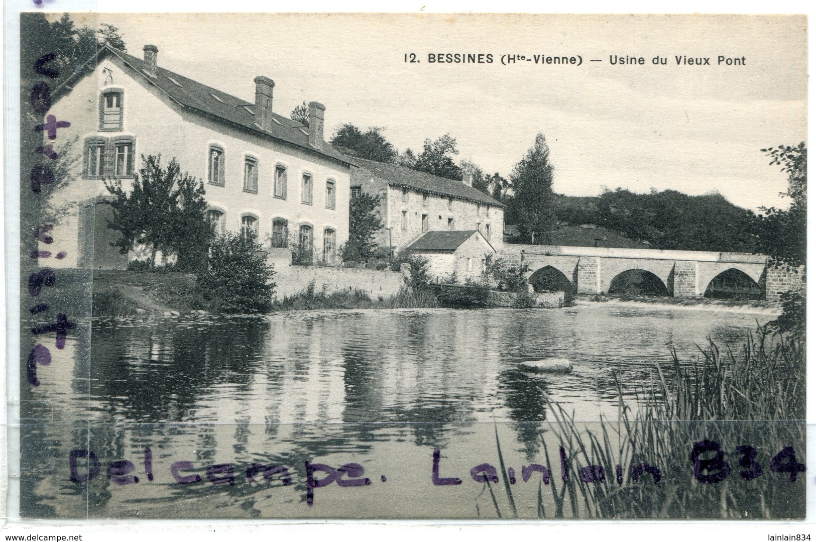 - 12 - BESSINES - ( Haute-Vienne ), Usine Du Vieux Pont, épaisse,  Non écrite, TTBE, Scans. - Bessines Sur Gartempe
