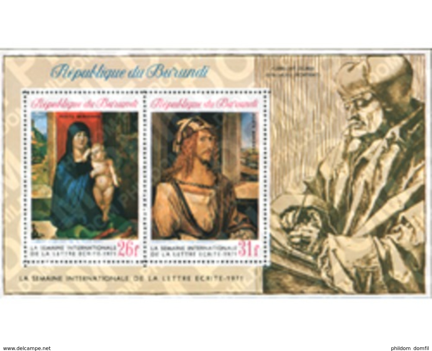 Ref. 565687 * MNH * - BURUNDI. 1971. INTERNATIONAL WEEK OF CORRESPONDENCE . SEMANA INTERNACIONAL DE LA CARTA - Unused Stamps