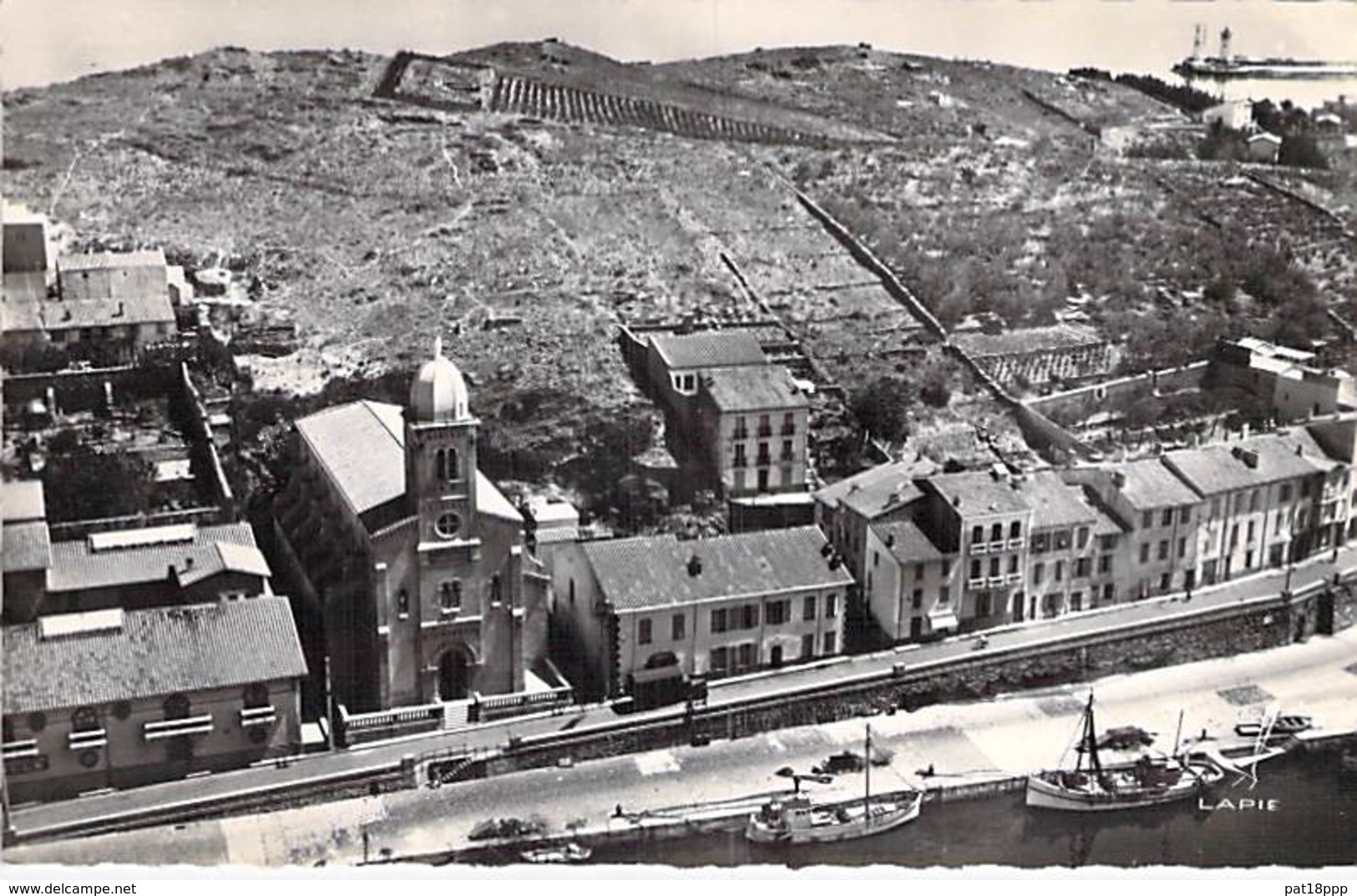 66 - PORT VENDRES : L'Eglise - CPSM Dentelée Noir Blanc Format CPA- Pyrenées Orientales - Port Vendres