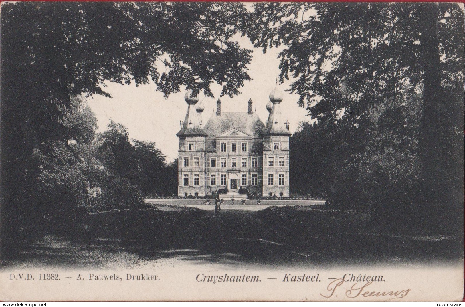 Cruyshautem Kruishoutem Kasteel Chateau (D.V.D., 11382) Naar Sous Officier Vandervorst Camp De Beverlo Kamp Van - Kruishoutem