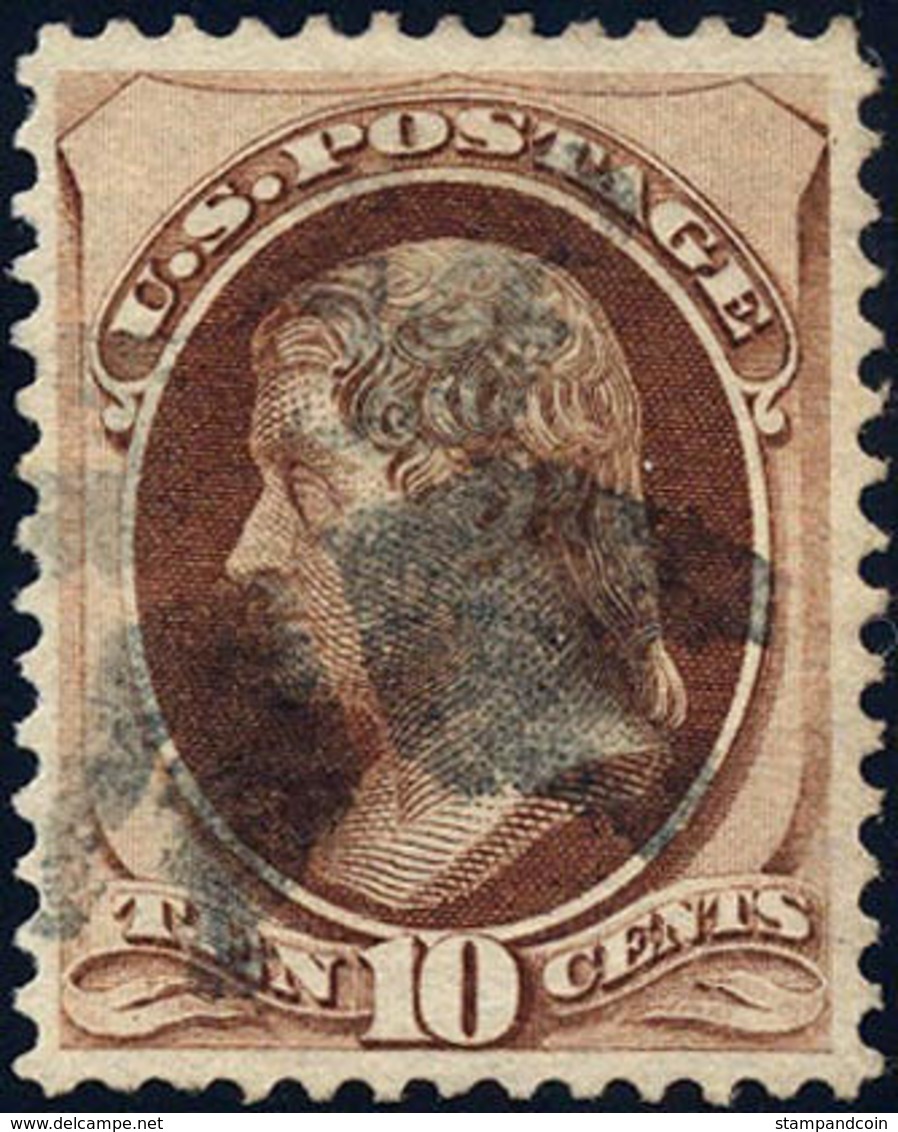 US #139 XF Used 10c Jefferson Of 1870 - Used Stamps