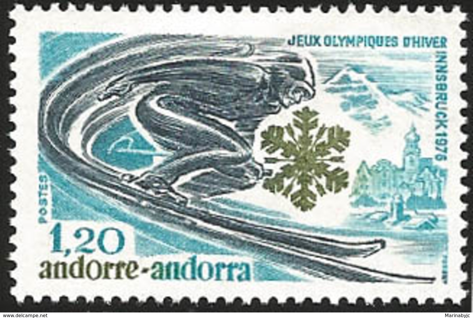 V) 1976 ANDORRA, 12TH WINTER OLYMPIC GAMES, INNSBRUCK, AUSTRIA, MN - Other & Unclassified