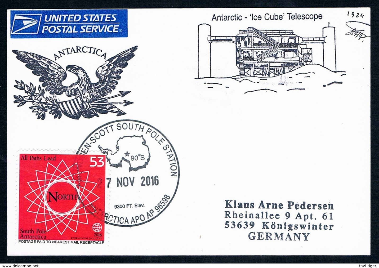 Antarctica • USA • 2016 • Postcard • Amunsden-Scott Station • Ice Cube Telescope - Altri & Non Classificati