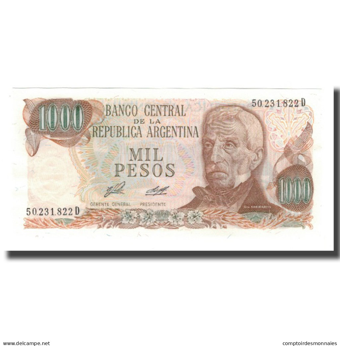 Billet, Argentine, 1000 Pesos, Undated (1976-83), KM:304b, NEUF - Argentine