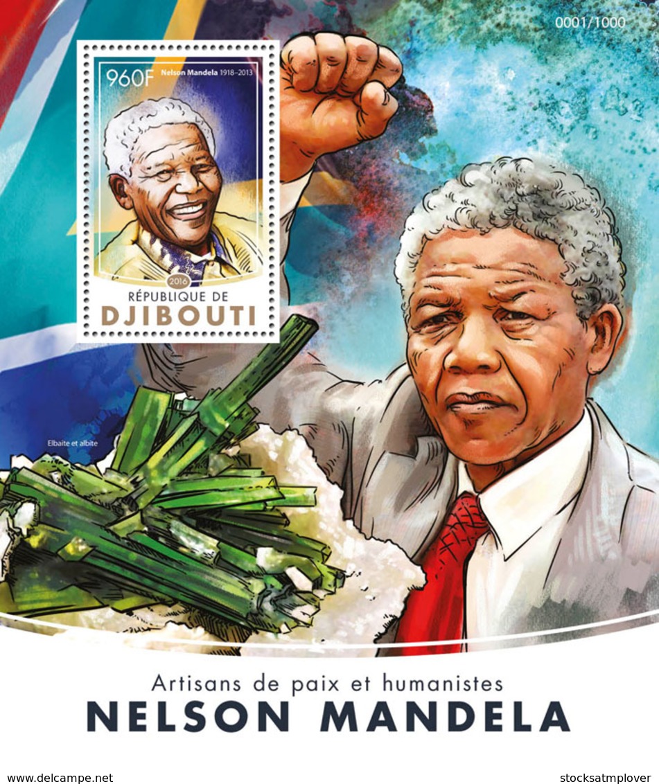 Djibouti 2016 Nelson Mandela,mineral - Djibouti (1977-...)