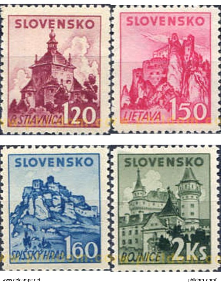 Ref. 156333 * MNH * - SLOVAKIA. 1941. CASTLES . CASTILLOS - Unused Stamps