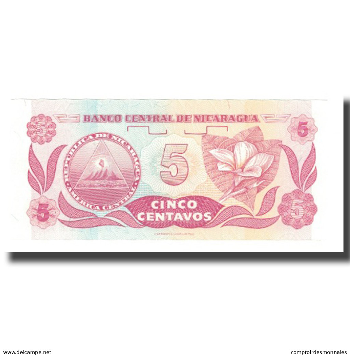 Billet, Nicaragua, 5 Centavos, Undated (1991), KM:168a, NEUF - Argentine