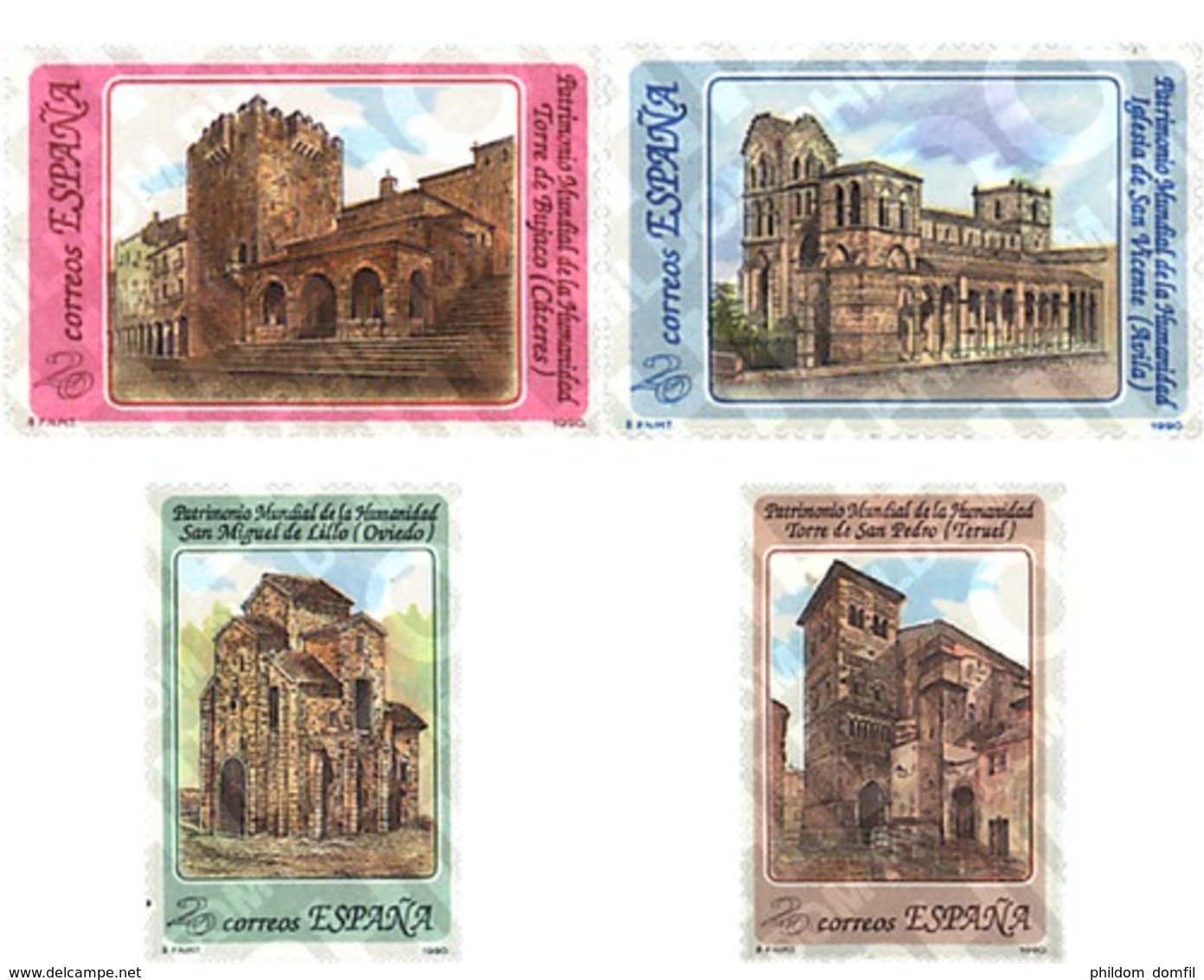 Ref. 85858 * MNH * - SPAIN. 1990. HUMANITY WORLD HERITAGE . PATRIMONIO MUNDIAL DE LA HUMANIDAD - Nuevos