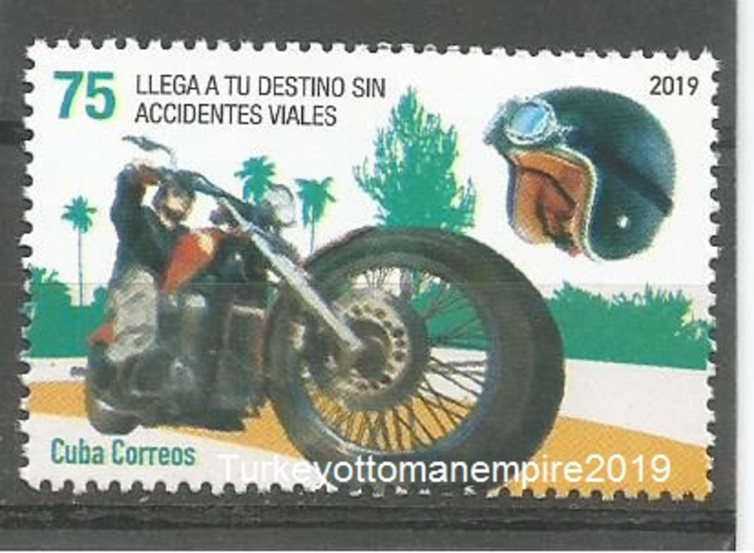 Cuba 2019 Arrive To Your Destiny Without Accidents (Motorcycle) 1v MNH - Unfälle Und Verkehrssicherheit