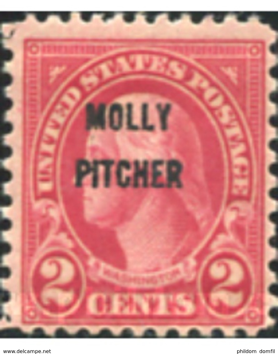 Ref. 577029 * HINGED * - UNITED STATES. 1928. CONMEMORACIÓN DE LA VALENTÍA EXHIBIDA POR MOLLY PITCHER - Neufs