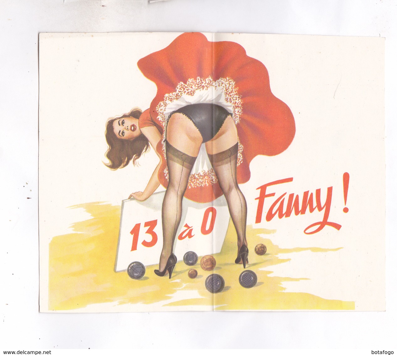 CPA ILLUSTREE EN 2 VOLETS 13.0 FANNY CLUB BOULISTE - Contemporary (from 1950)