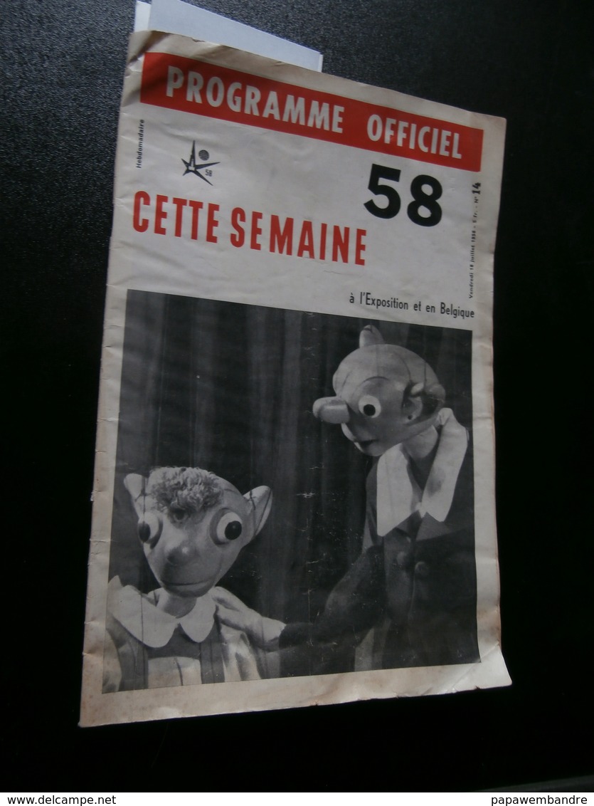 Expo 58 : Cette Semaine 14 (18/07/1958) : Congo, Knokke, Iturbi, Heuss, Ben Zvi - Informations Générales