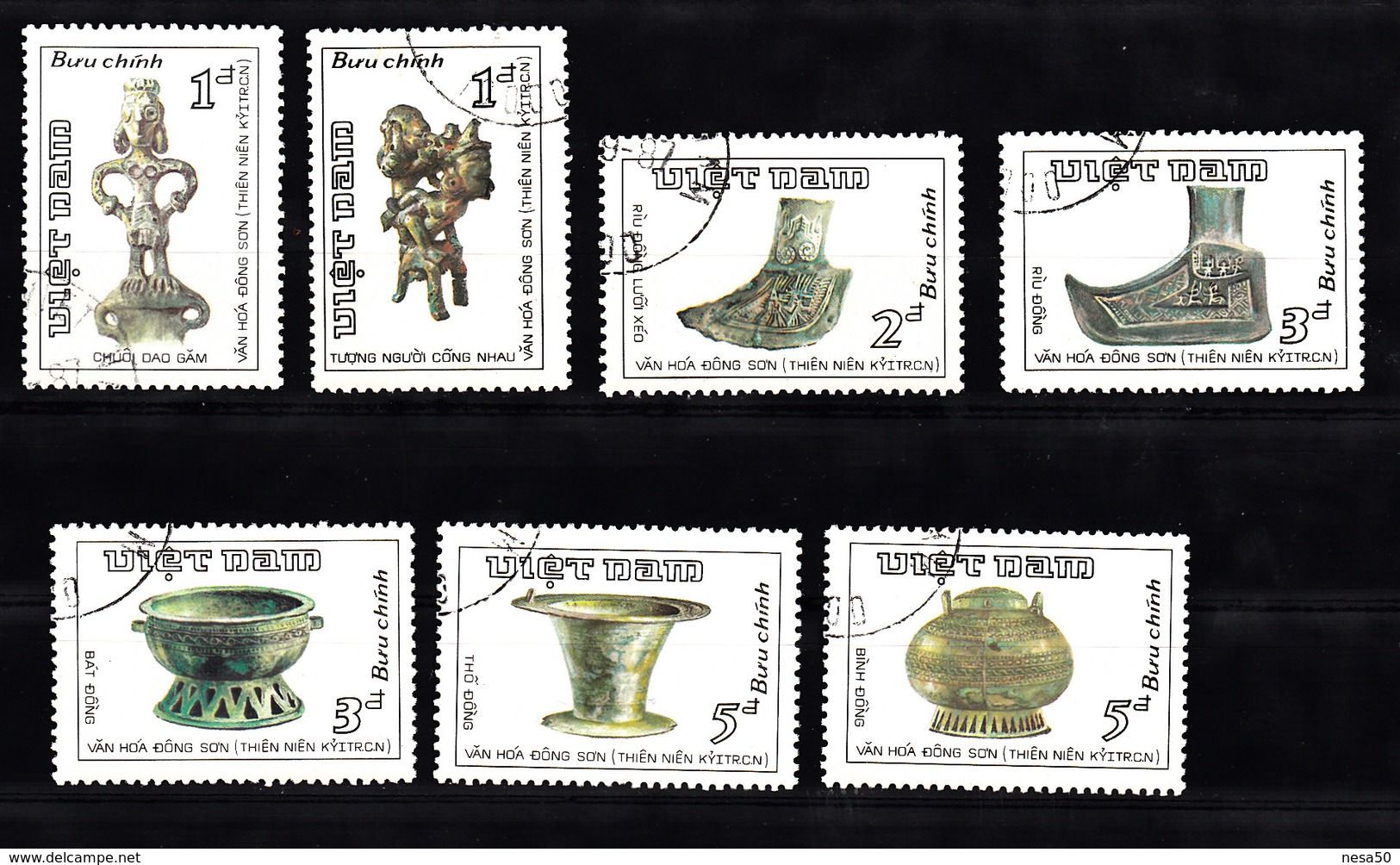 Vietnam 1986 Mi Nr 1727 - 1733 , Items Uit Het Dung-Son-tijdperk (vroege Bronstijd). - Vietnam
