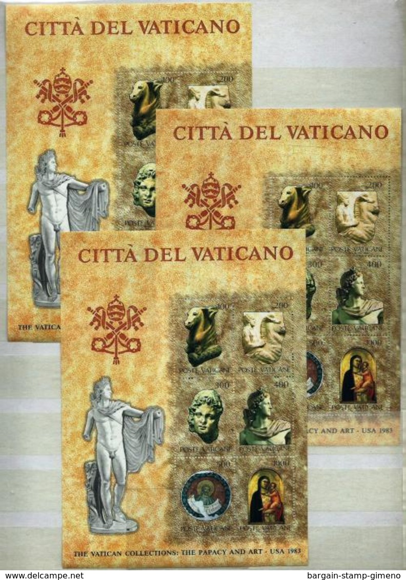 Vaticano - LOTE (3 Hojas) Nuevo Cat.18€ - Blocs & Hojas