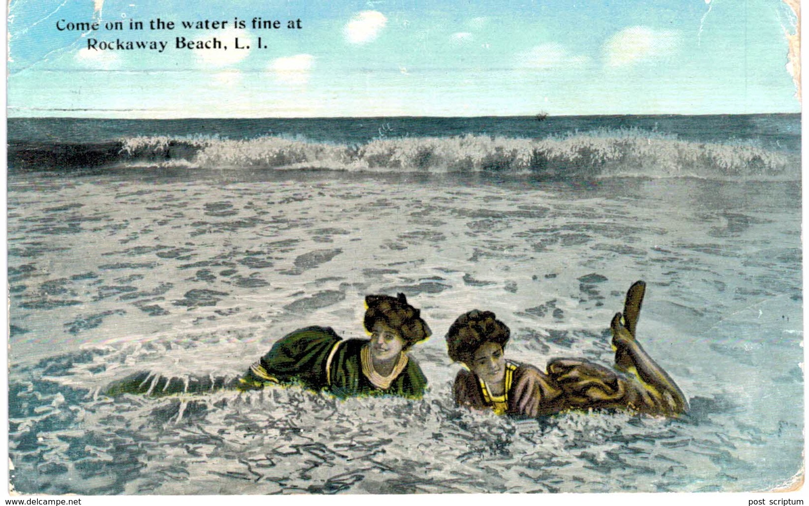 Etats-Unis - Plage - Baigneuses - Come On In The Water Is Fine A Rockaway Beach - New York - Long Island