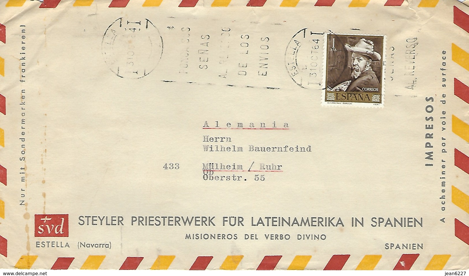Lettre D'Espagne Vers L'Allemagne - Lettres & Documents