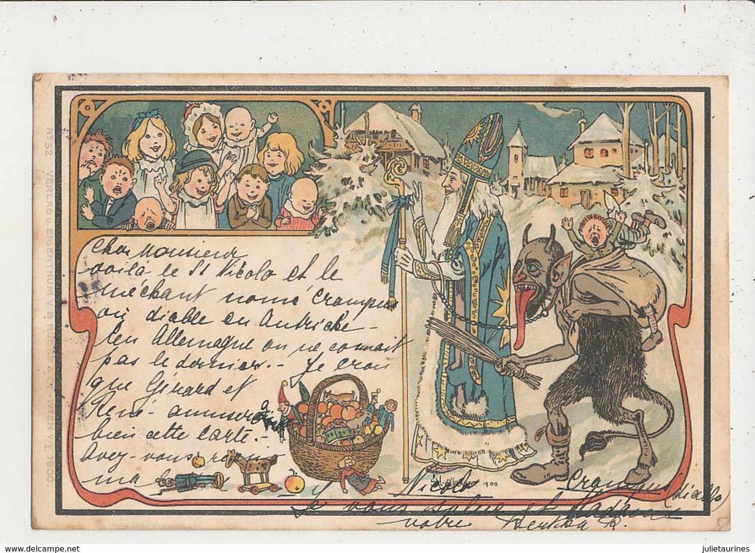 ALLEMAGNE SAINT NICOLAS 1900 ILLUSTRATEUR ANONYME - 1900-1949