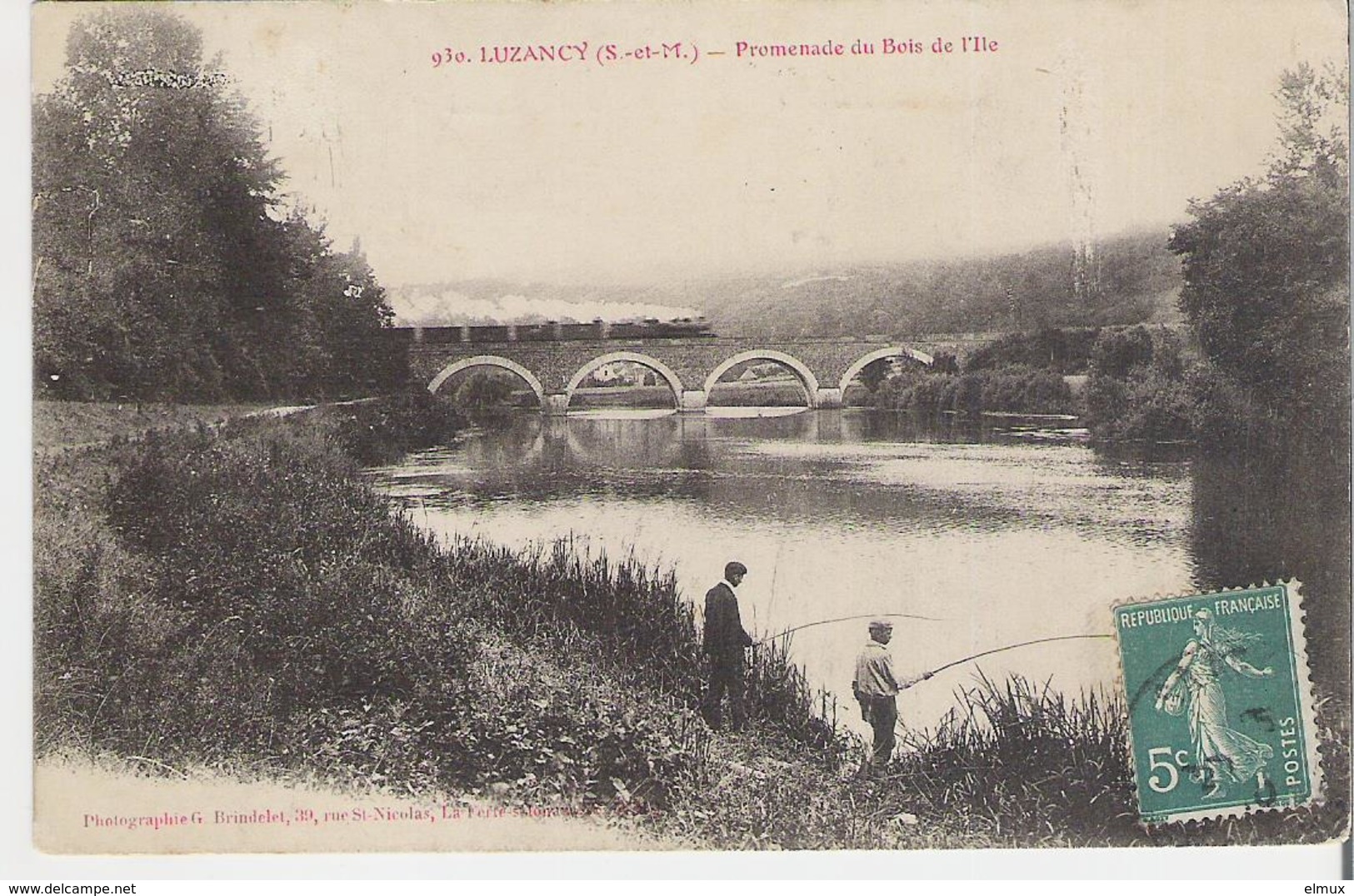 LUZANCY. CPA Voyagée En 1908 Promenade Du Bois De L'Ile - Other & Unclassified