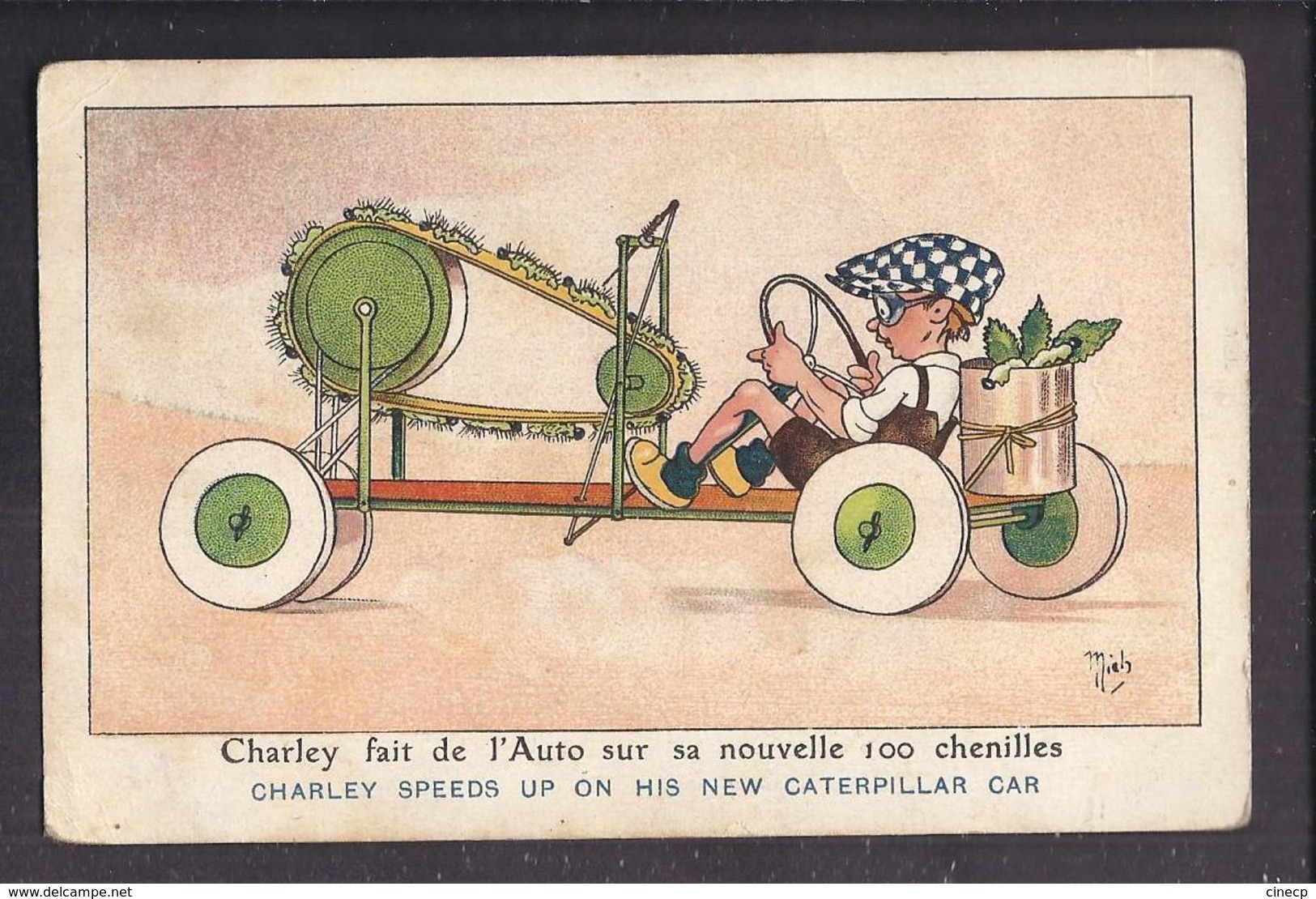 CPA MICH - Charley Fait De L'Auto Sur Sa 100 Chenilles HUMOUR Automobilisme En L'an 2000 Sport Automobile Car - Mich