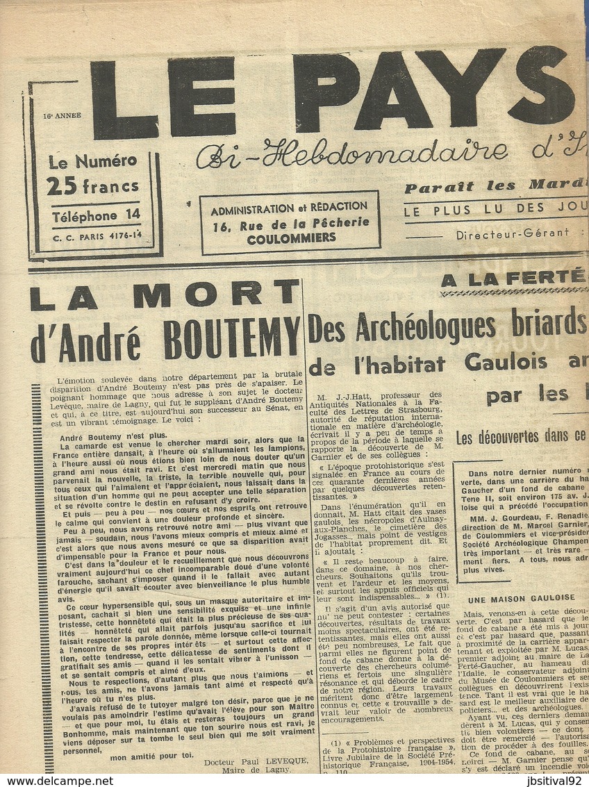 Pays Briard 21 Juillet 1959\Fontenay Trésigny\Ferte Gaucher\Doue\Mouroux\Coulommiers\Ferte Sous Jouarre\Tournan\Rebais - 1950 à Nos Jours