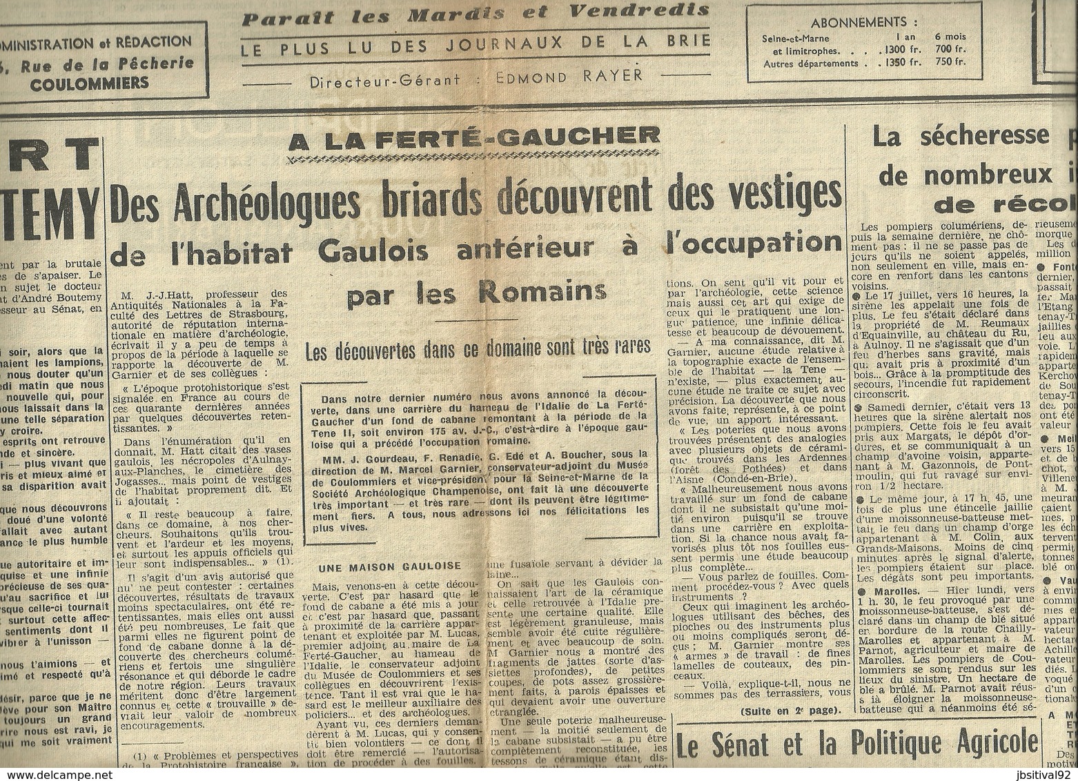 Pays Briard 21 Juillet 1959\Fontenay Trésigny\Ferte Gaucher\Doue\Mouroux\Coulommiers\Ferte Sous Jouarre\Tournan\Rebais - 1950 à Nos Jours