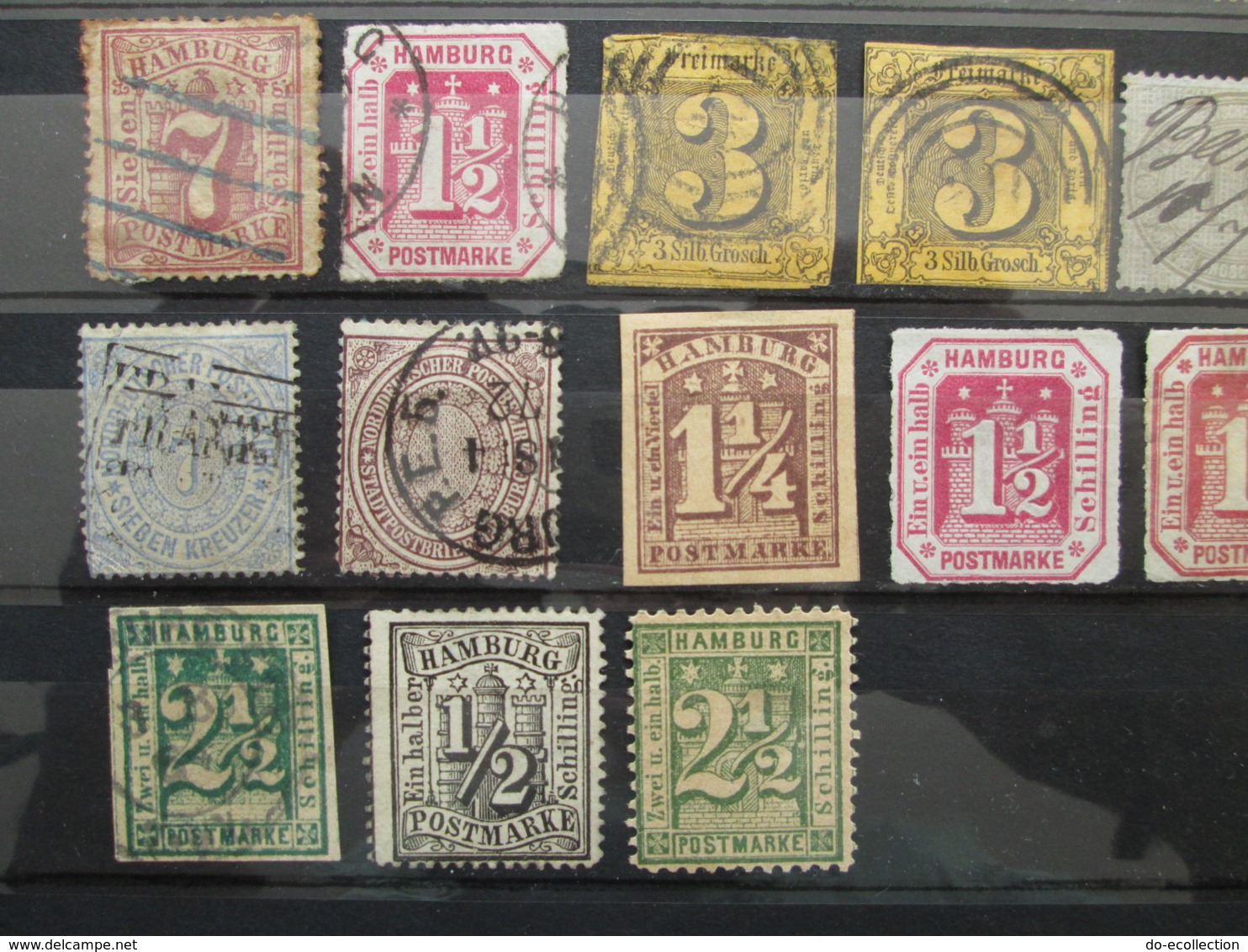 ALLEMAGNE ANCIENS ETATS collection 70 timbres THURN & TAXIS HAMBURG NORTH ... HAMBOURG NORD GERMANY GERMAN STATES stamps