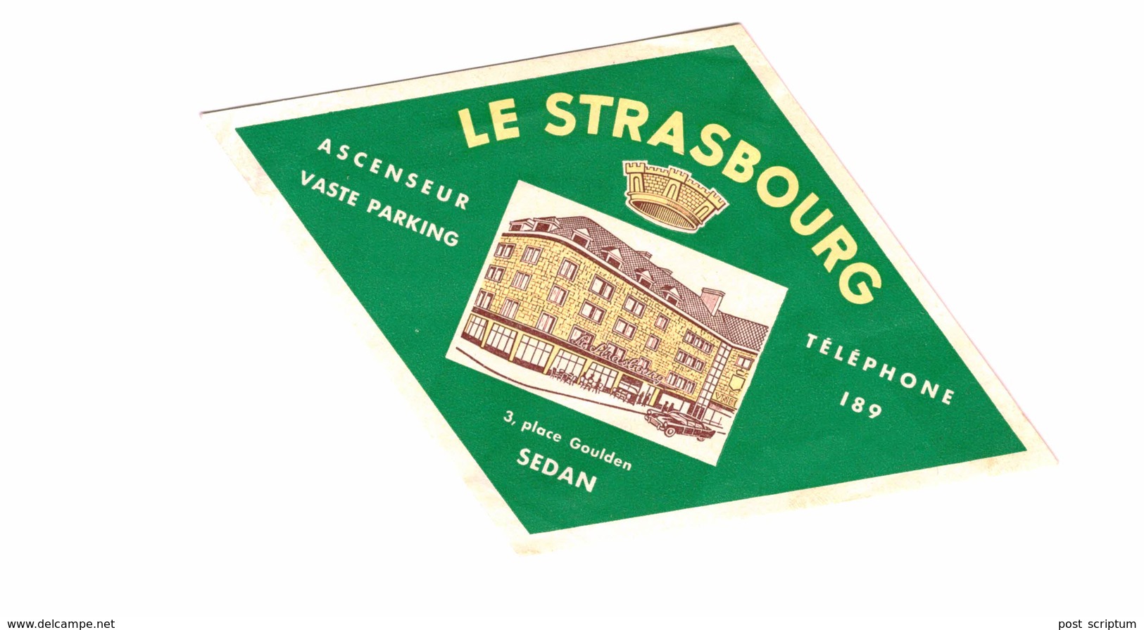 Vieux Papiers - Pub - Sedan - Hôtel  Le Strasbourg - Werbung