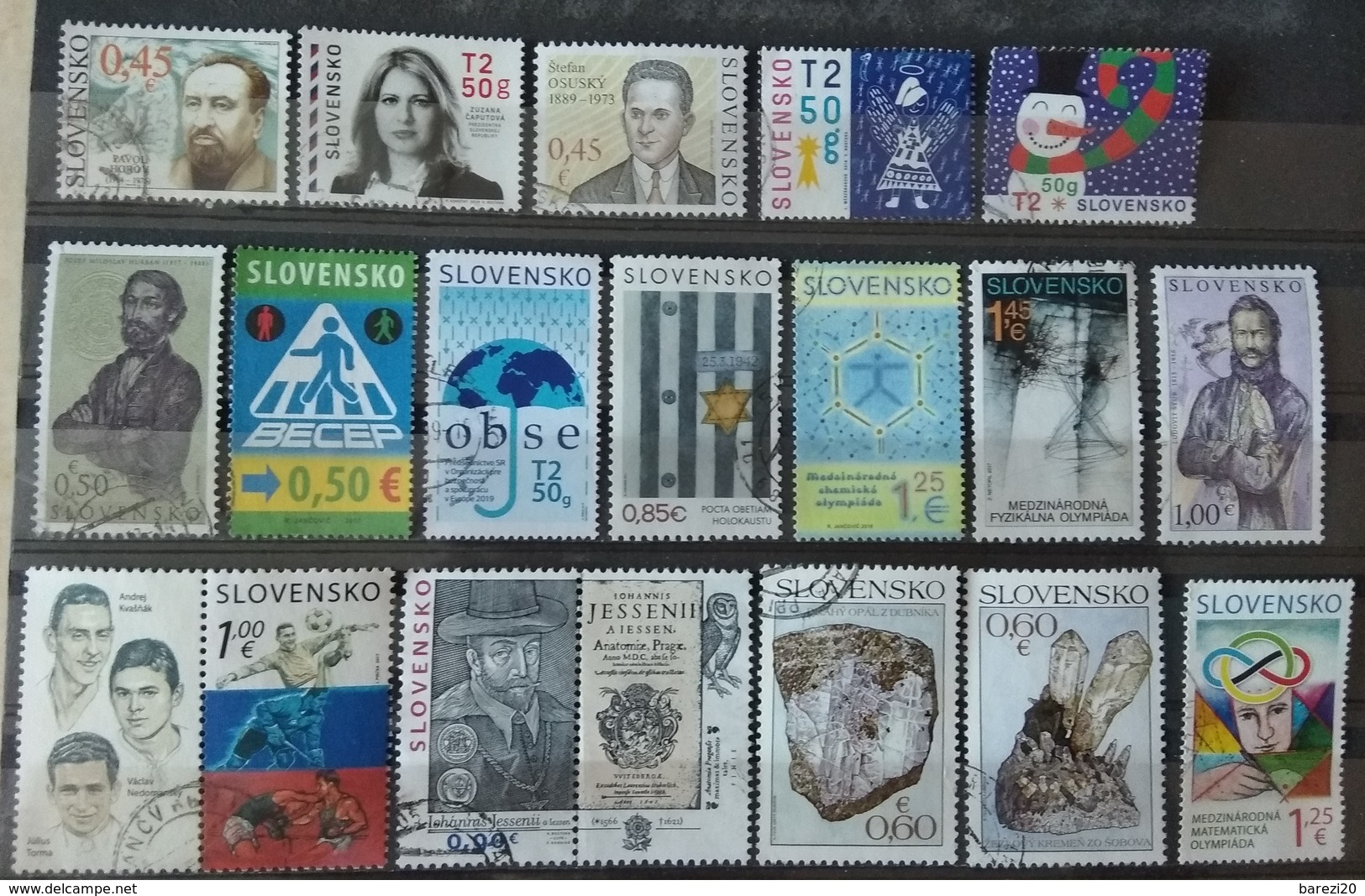 120 Used Postage Stamps Slovakia - Gebraucht