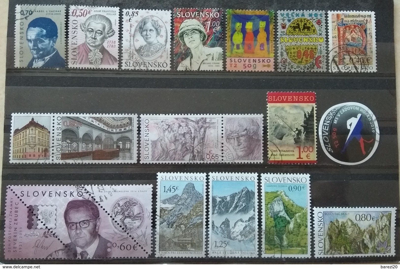 120 Used Postage Stamps Slovakia - Gebraucht