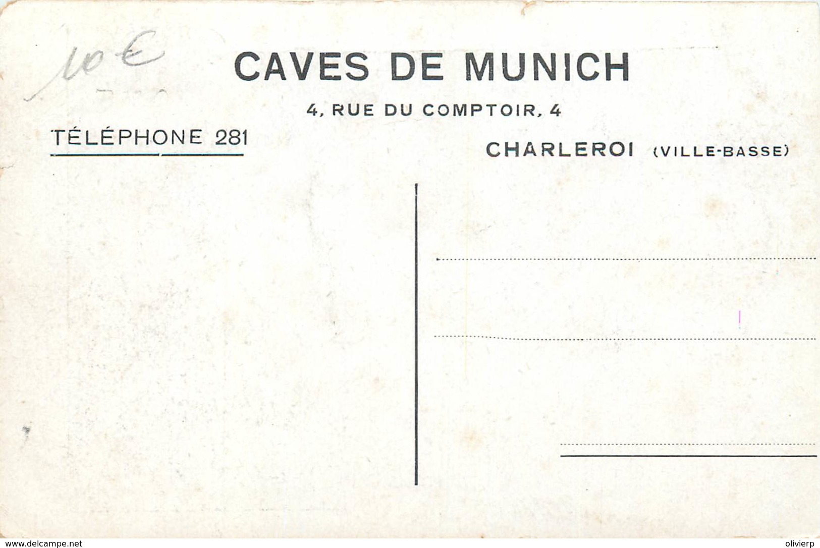 Belgique - Charleroi - " Aux Caves De Munich " - Charleroi