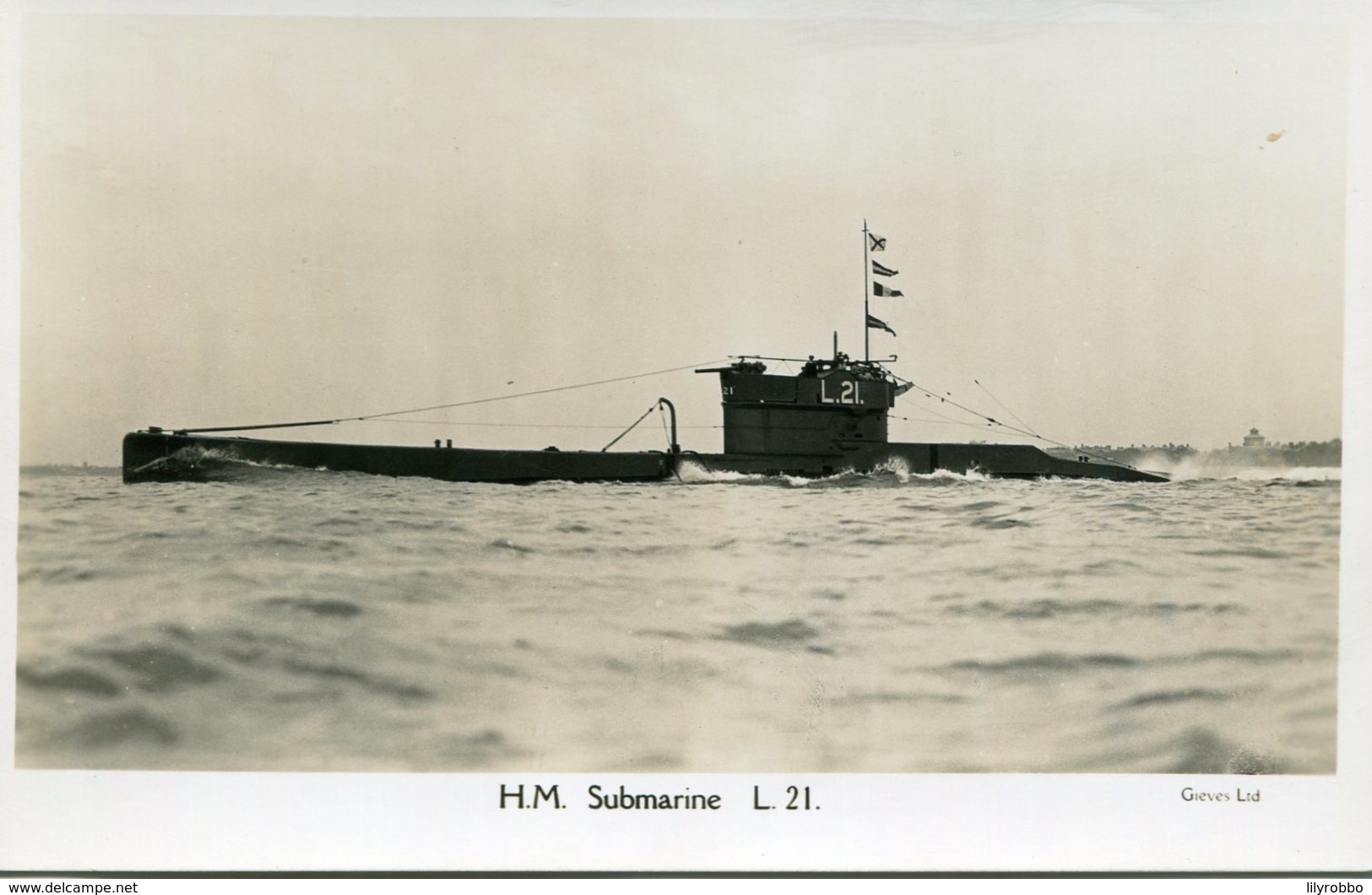 UNITED KINGDOM Submarine L21 - (1917 To 1939) RPPC - Unterseeboote