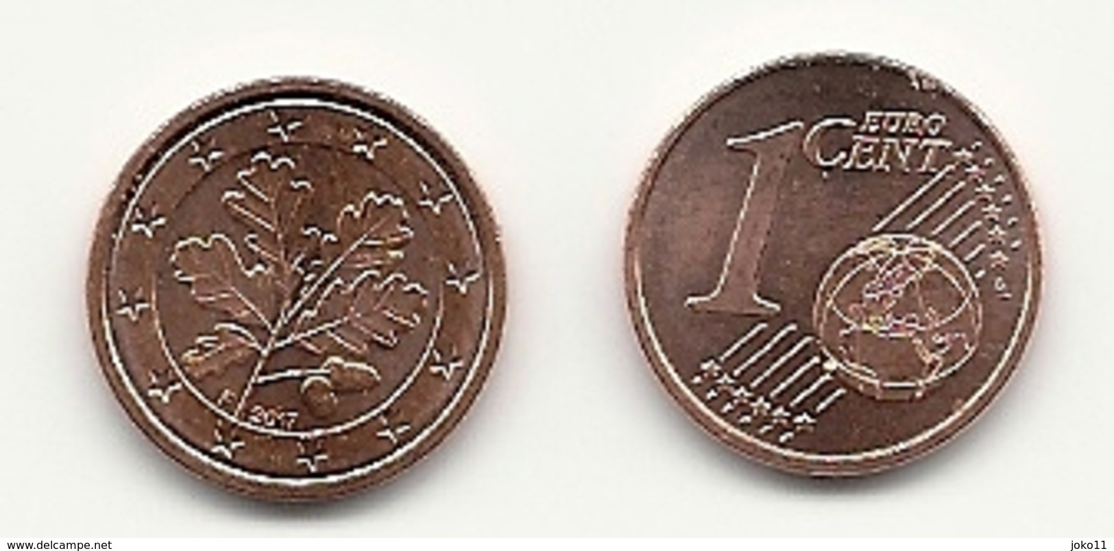 1 Cent, 2017,  Prägestätte (F),  Vz, Sehr Gut Erhaltene Umlaufmünzen - Deutschland