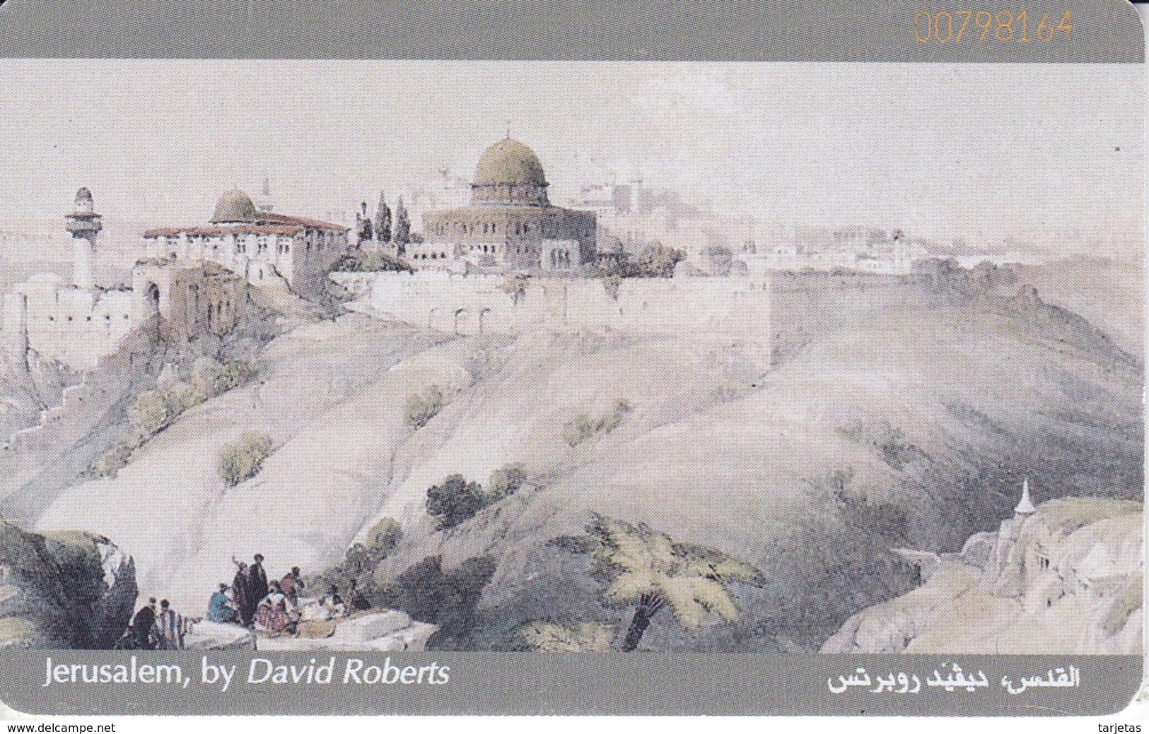 TARJETA DE JORDANIA DE 5JD DE JERUSALEM BY DAVID ROBERTS (PINTURA-PAINTING) - Jordanien