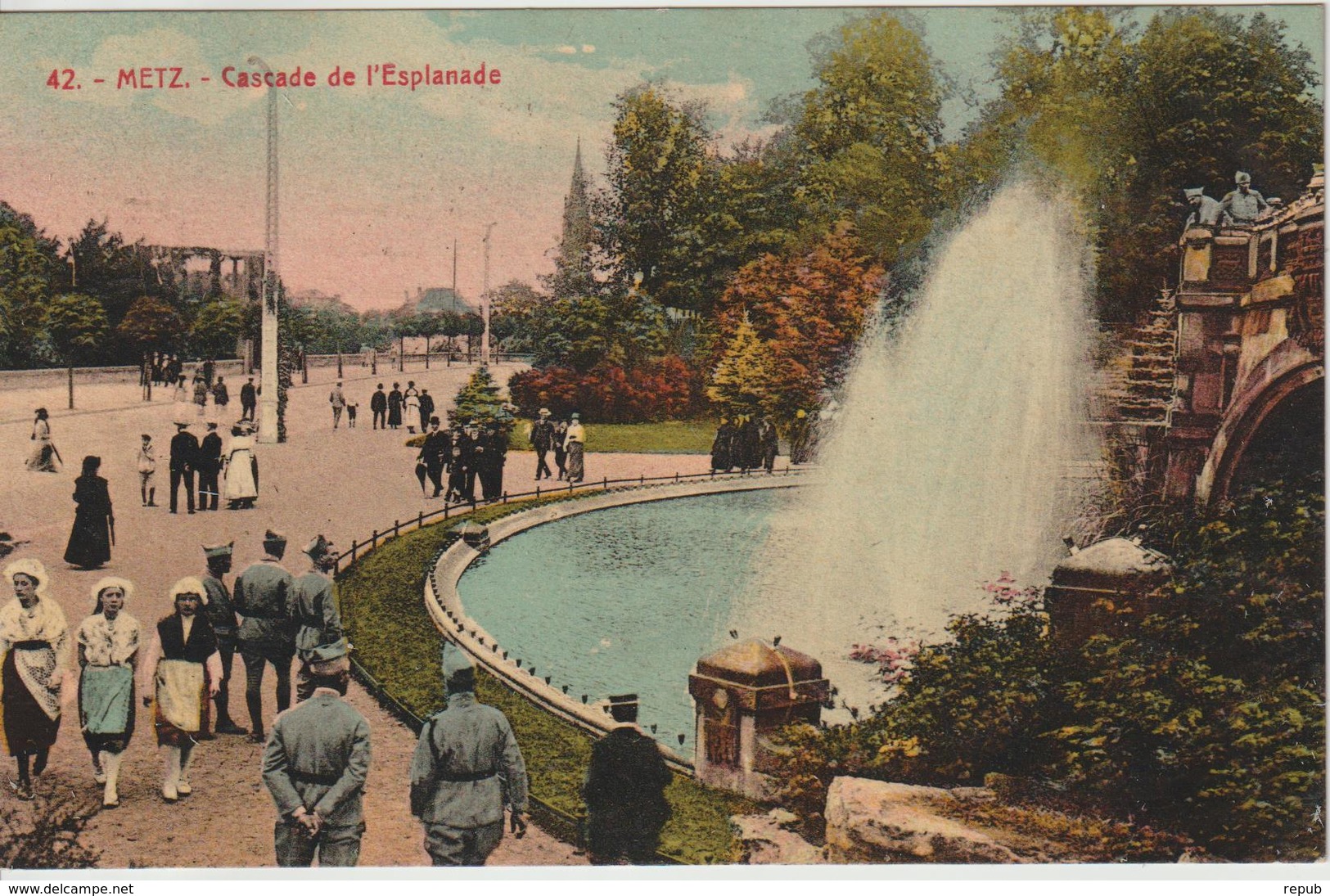 CPA 1925 De Metz Oblit. Machine Allemande Francisée Pour Le Luxembourg - 1921-1960: Période Moderne