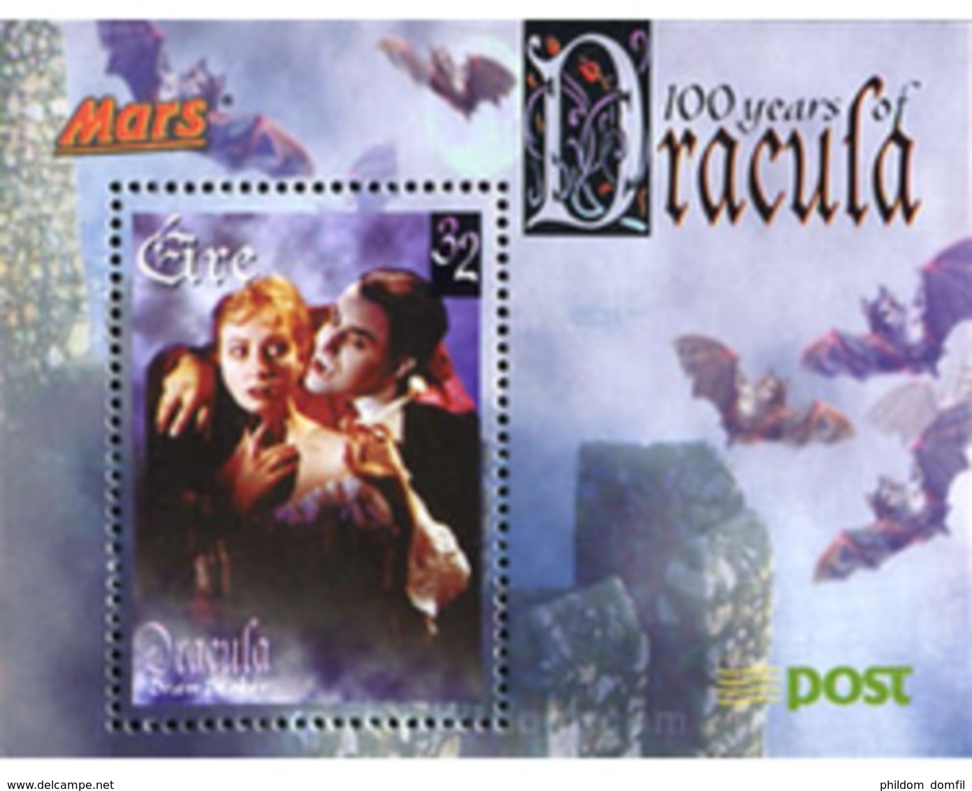 Ref. 31193 * MNH * - IRELAND. 1997. CENTENARIO DEL DRACULA. NOVELA DE BRAM STOKER - Unused Stamps