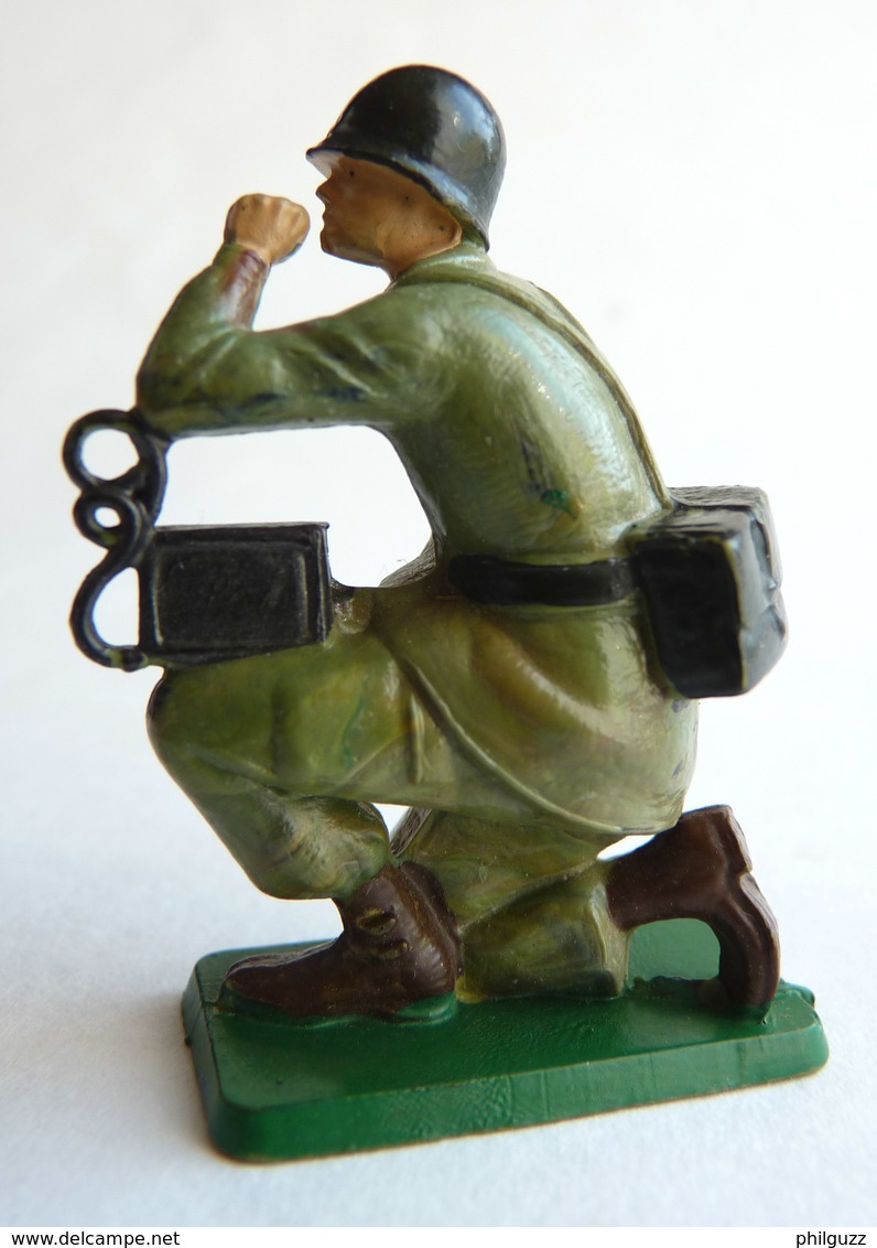 SOLDAT FIGURINE FIG STARLUX 1966 PARA CASQUE Téléphoniste P2  ARMEE MODERNE Terrasse Verte (3) - Starlux