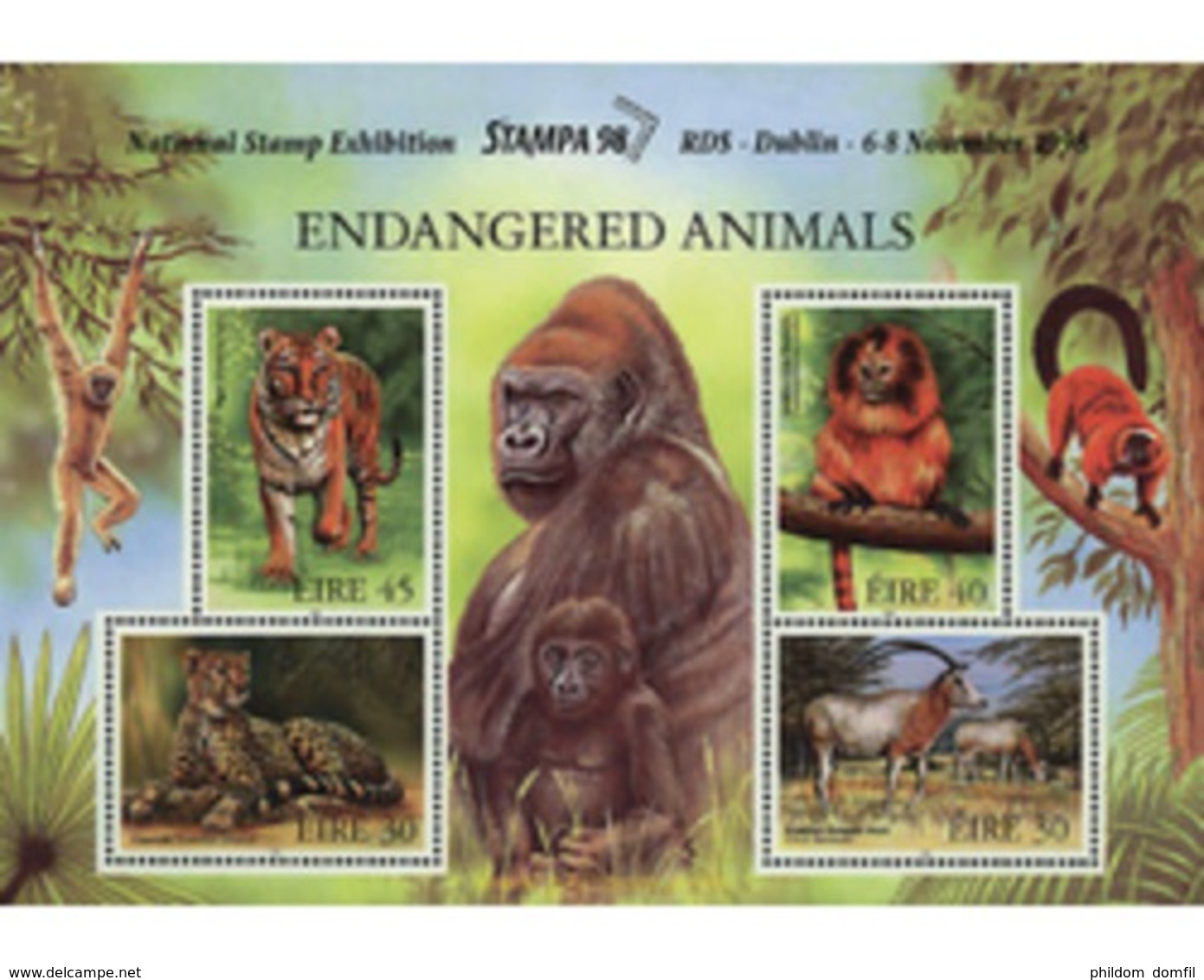 Ref. 147004 * MNH * - IRELAND. 1998. FAUNA IN DANGER OF EXTINCTION . FAUNA EN PELIGRO DE EXTINCION - Unused Stamps