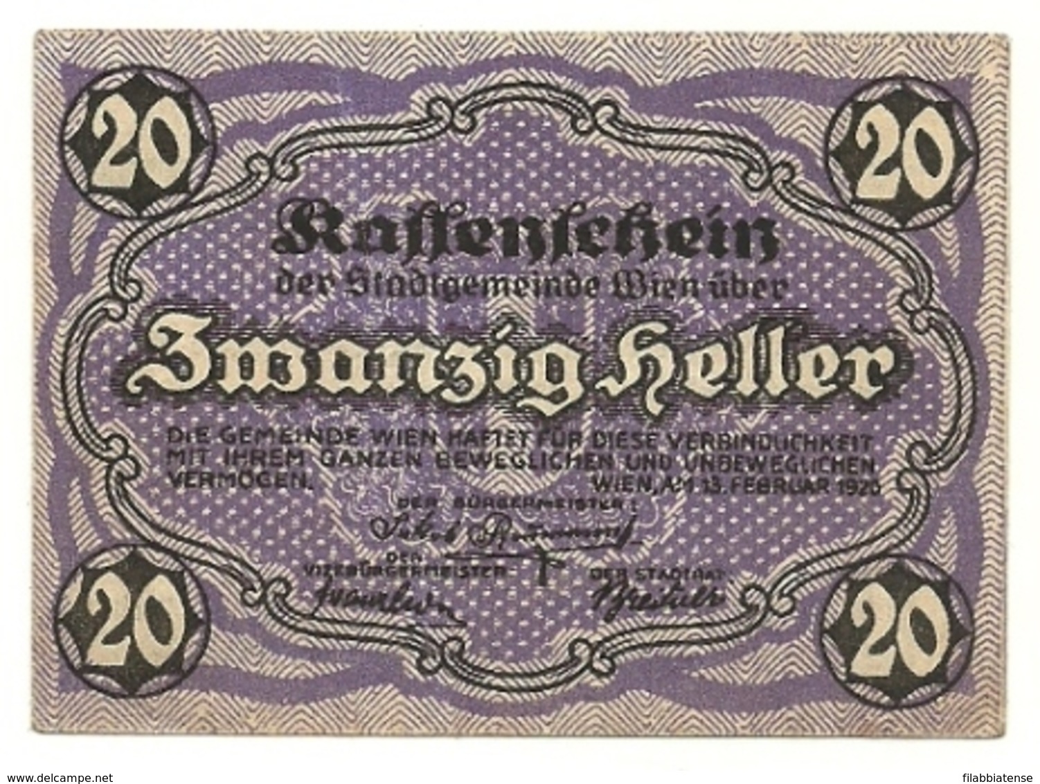 1920 - Austria - Wien Notgeld N40   ----- - Austria