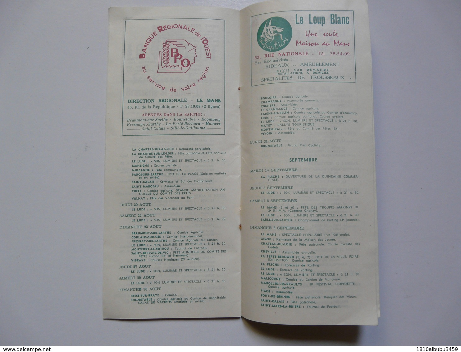 VIEUX PAPIERS - CALENDRIER 1964 : La Sarthe Et Ses Fêtes - Autres & Non Classés