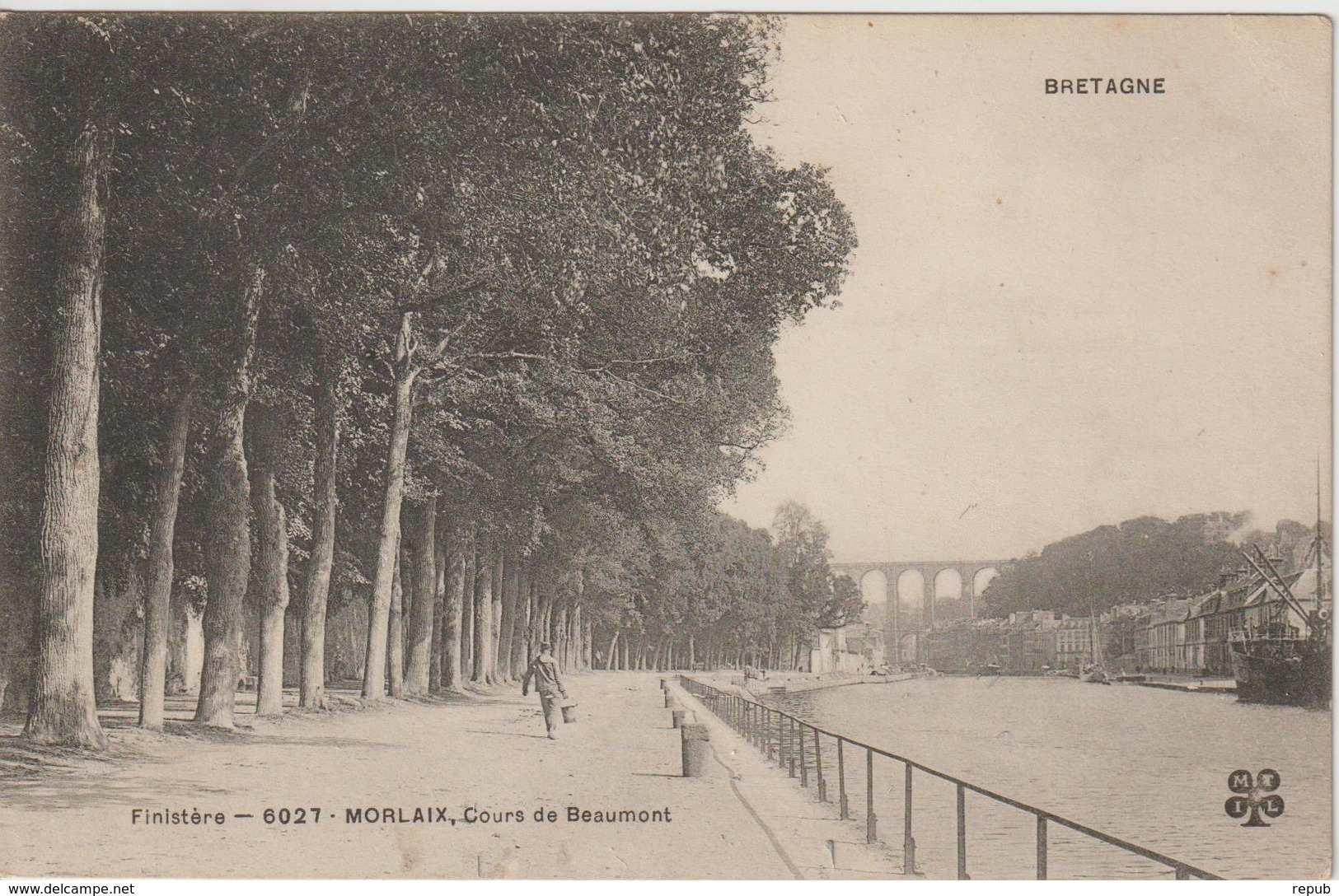 CPA 1914 En Franchise De Morlaix Pour L'Aisne Oblit Tours Lieu Destination Envahi - 1877-1920: Semi-Moderne