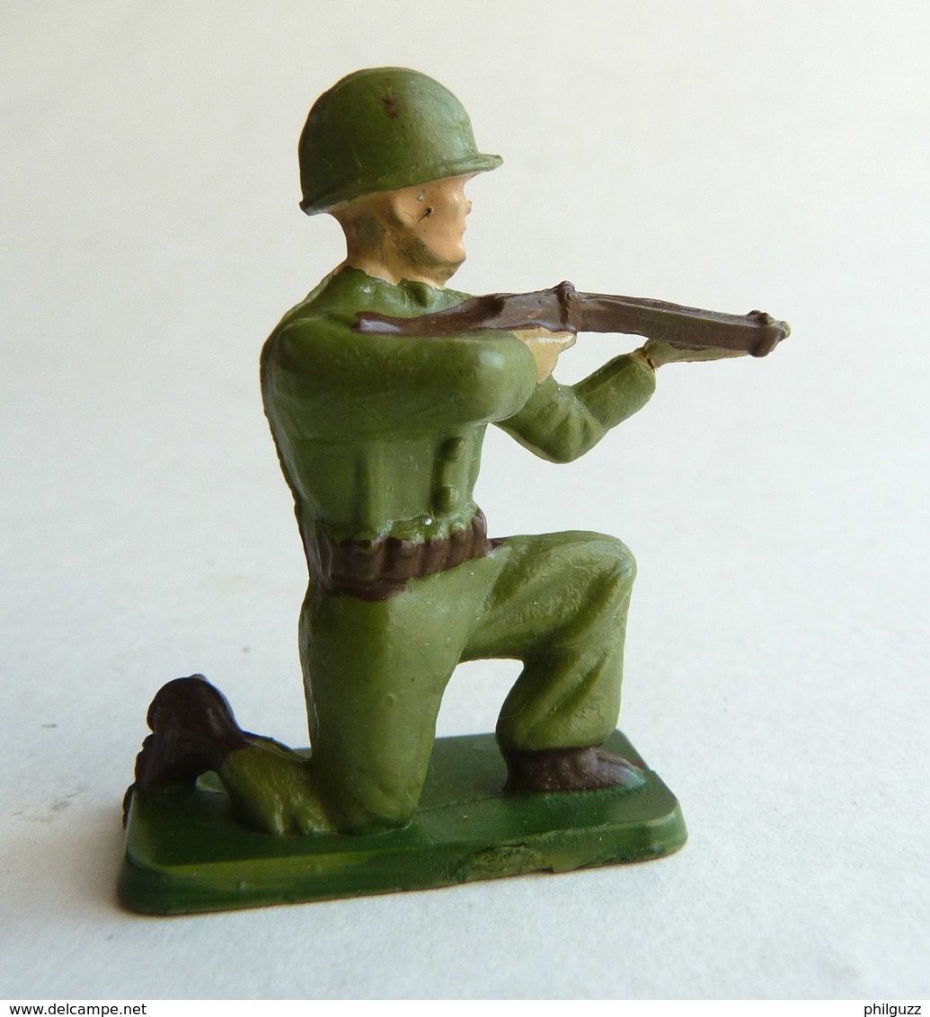 SOLDAT FIGURINE FIG STARLUX SOLDAT COMBATANT 5016 TIREUR FUSIL A GENOUX Cassé 1961 1 ARMEE MODERNE (2) - Starlux